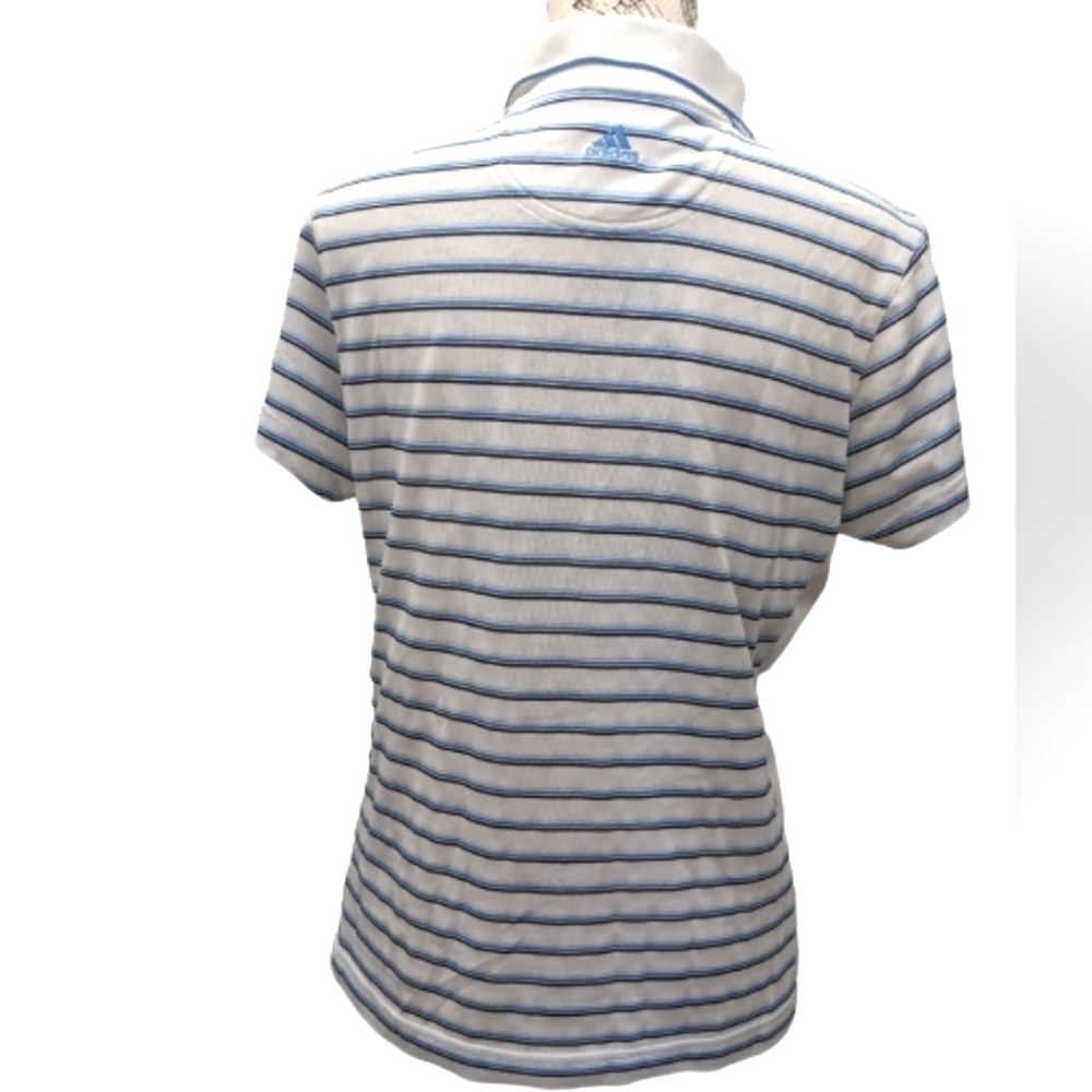 Adidas Climacool women's striped golf polo size M - Picture 3 of 11